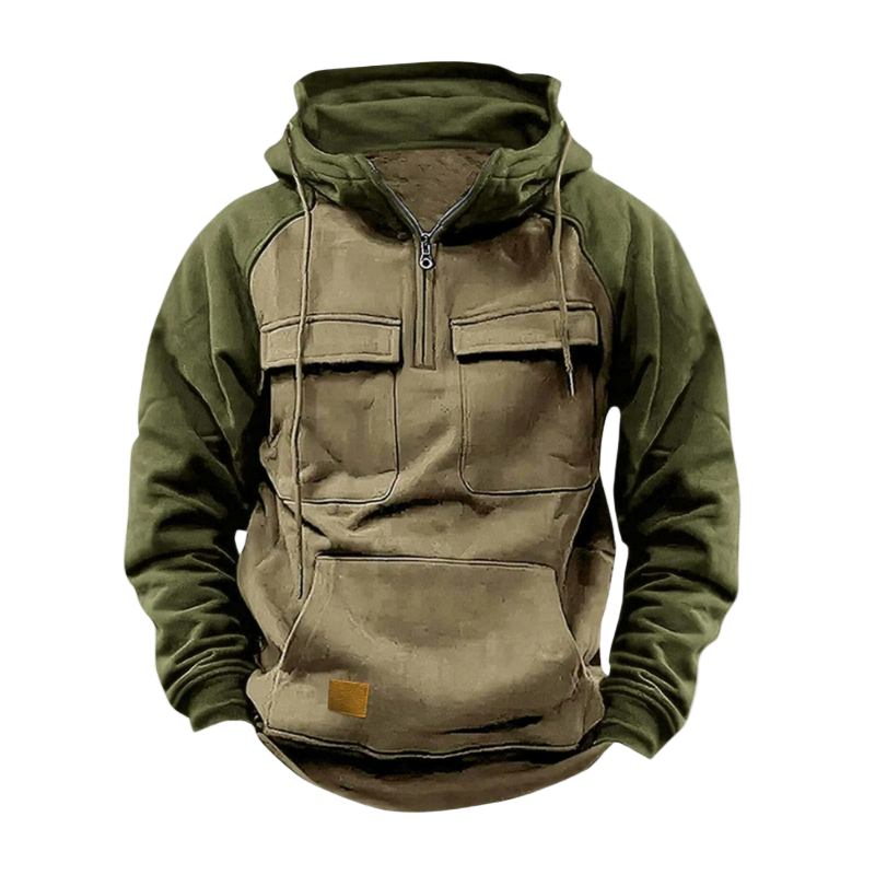 Elmont | Hooded Two-Tone Utility Sweater