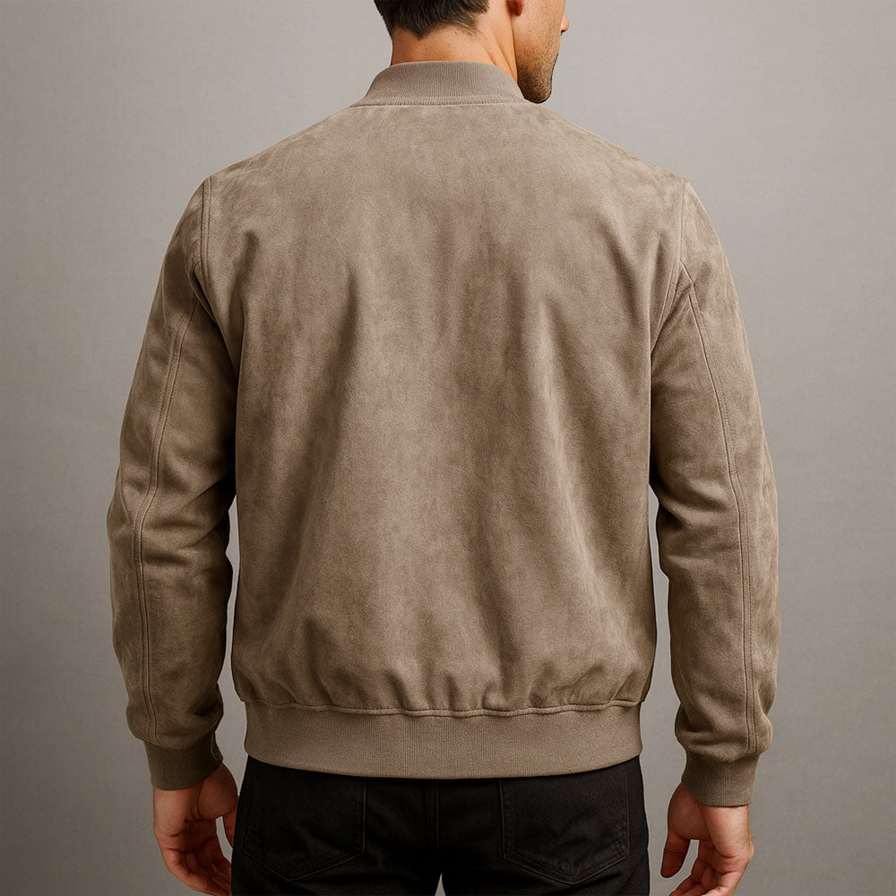 Elmont | Suede Bomber Jacket