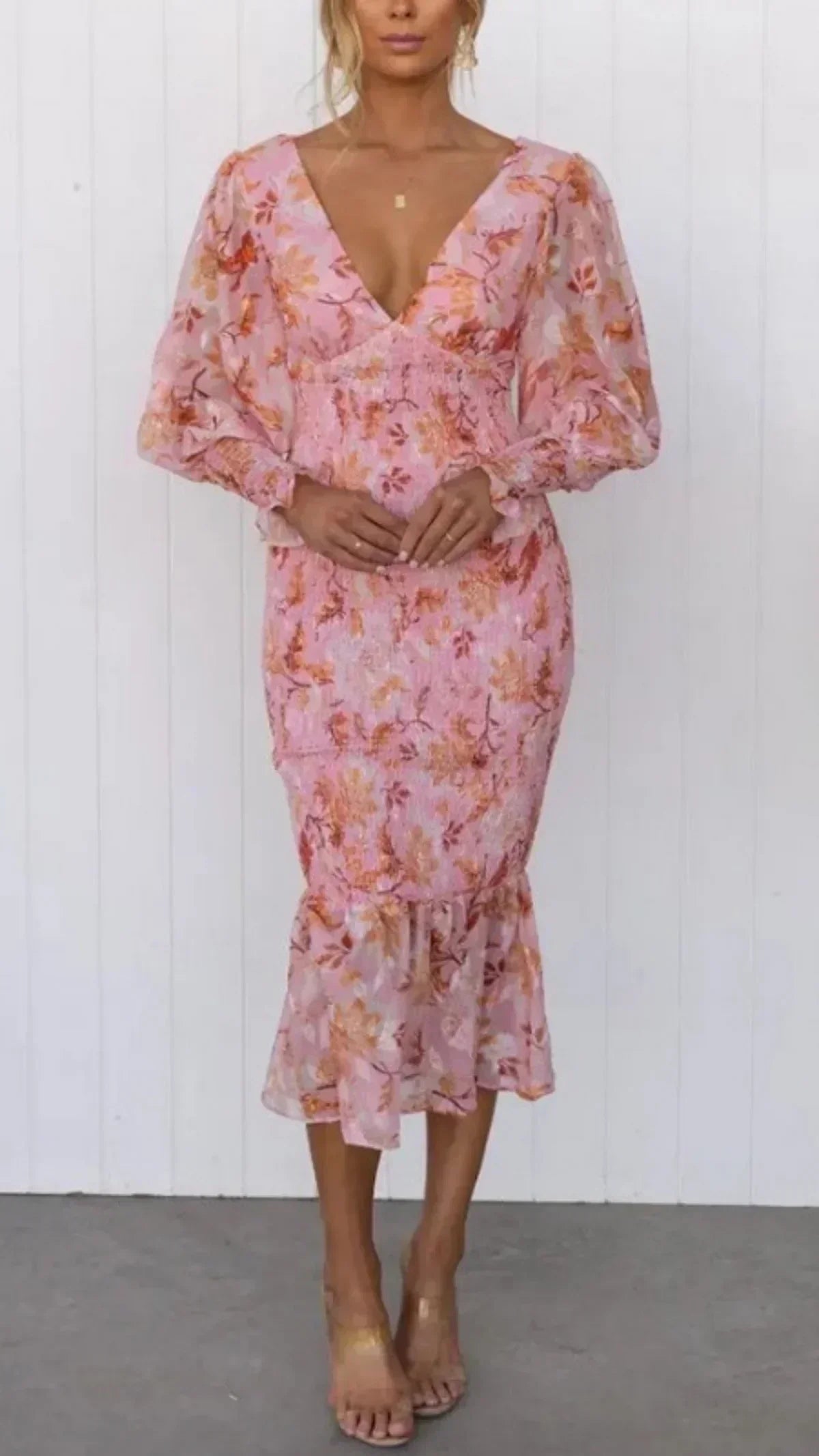 M&H | Floral Puff Sleeve Dress