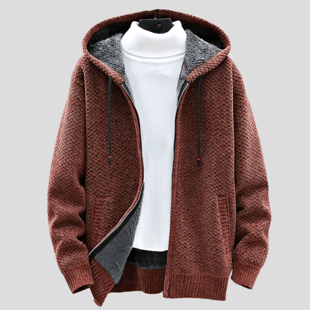 Elmont | Fleece-Lined Knit Full-Zip Hoodie