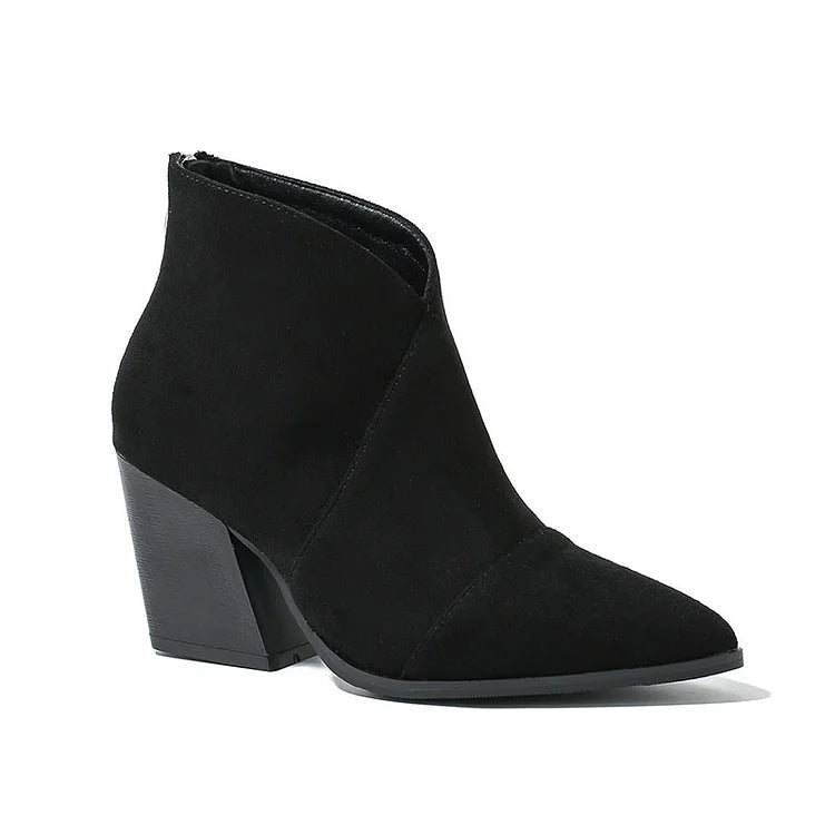 Elmont | Pointed-Toe Suede-Effect Ankle Boots