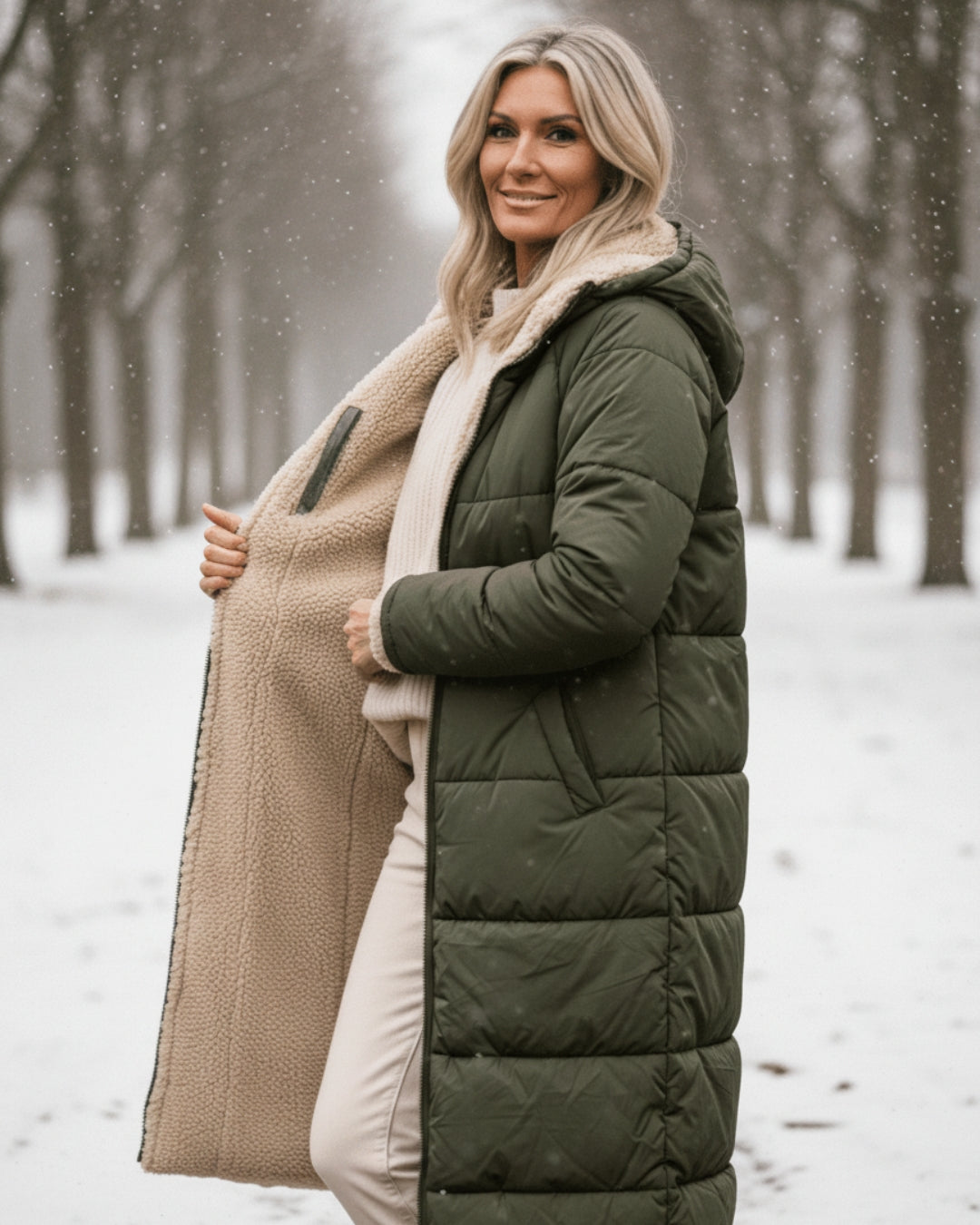 Elmont | Reversible Quilted Sherpa Coat