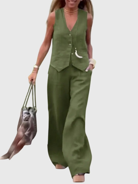 M&H | Wide-Leg Two-Piece Set