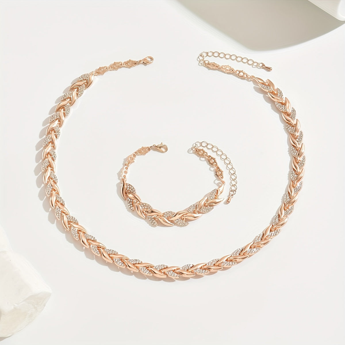 Elmont | Fish Tail Crystal Jewellery Set