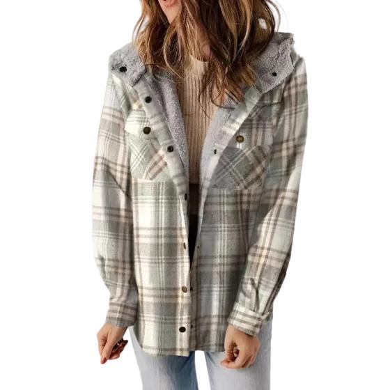 Elmont | Women's Plaid Hooded Flannel Jacket