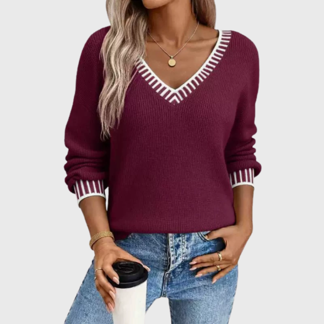 Elmont | Soft Knit V-Neck Sweater