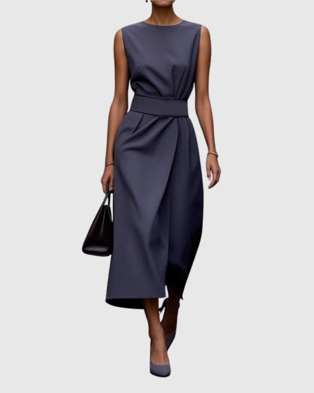 M&H | Midi Dress with Defined Waist