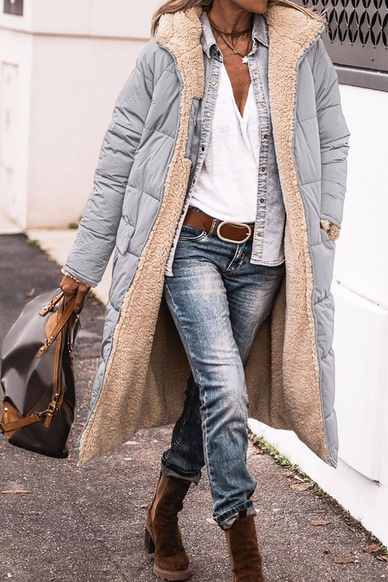 Elmont | Reversible Sherpa Hooded Coat
