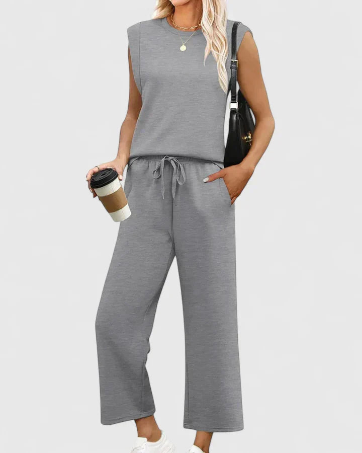 M&H | Two-Piece Set with Wide-Leg Pants