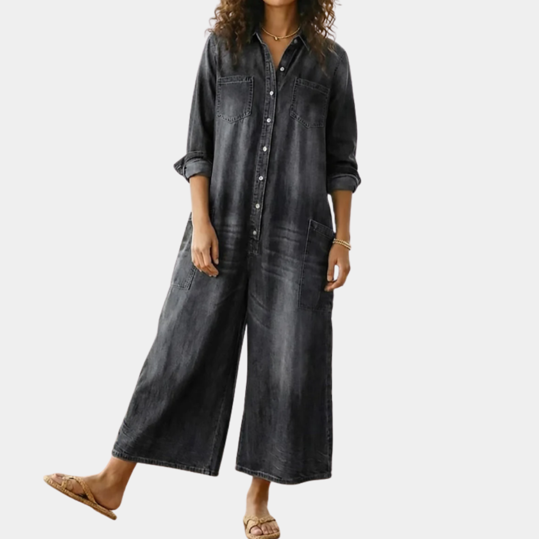 M&H | Vintage-Washed Denim Jumpsuit