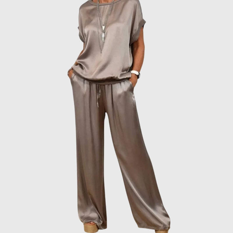 M&H | Two-Piece Set with Wide-Leg Pants