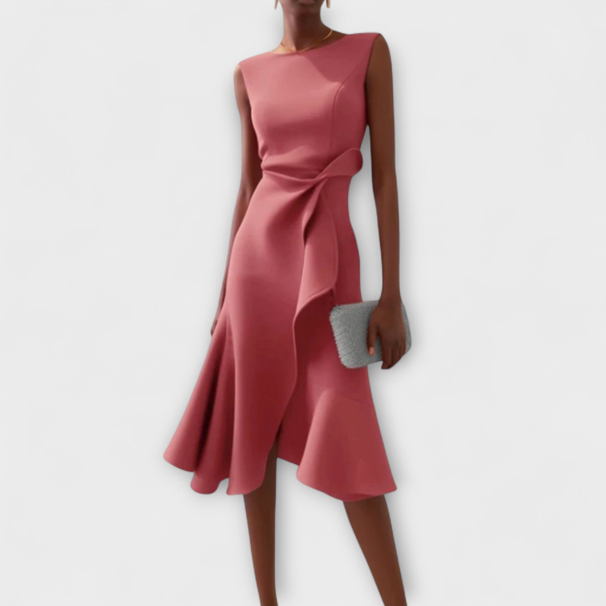 Maya | Ruffle Hem Wrap Midi Dress