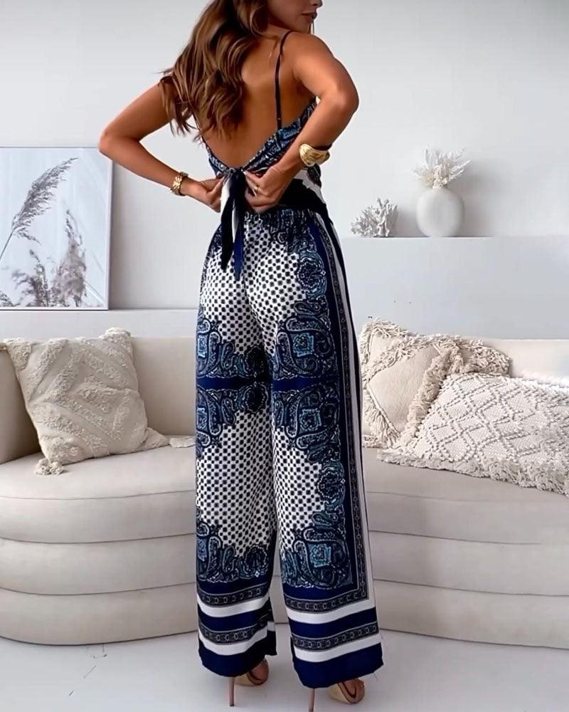 M&H | Vest & Pants Set with Lace-Up Detail