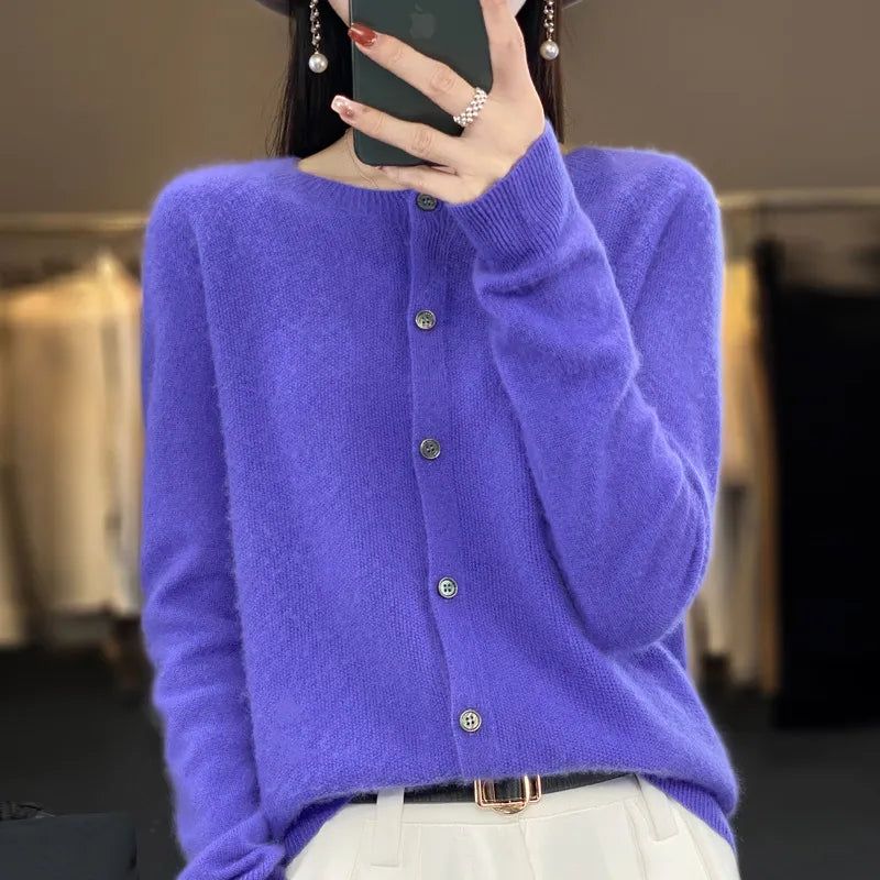 Elmont | Wool Crewneck Cardigan