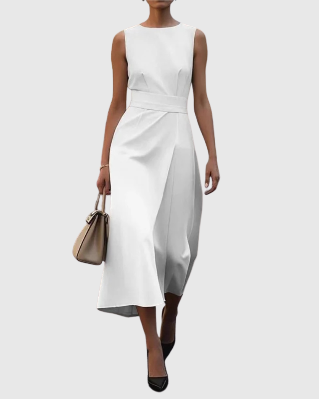 M&H | Midi Dress with Defined Waist