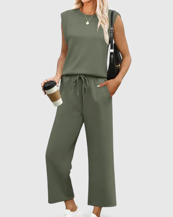 M&H | Two-Piece Set with Wide-Leg Pants