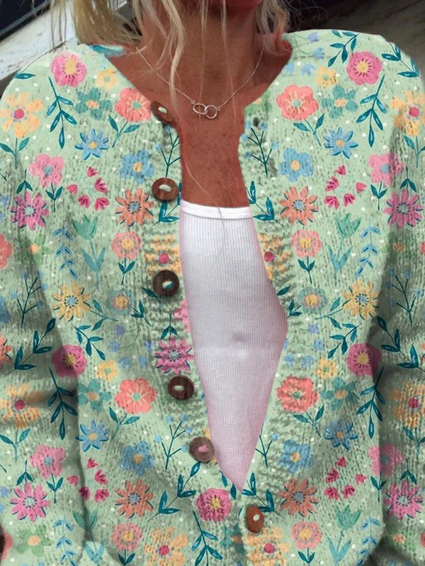 Elmont | Women's Vintage Floral Knit Cardigan