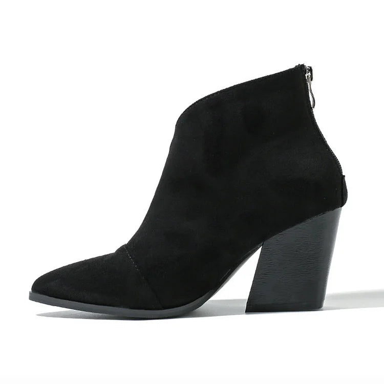 Elmont | Pointed-Toe Suede-Effect Ankle Boots