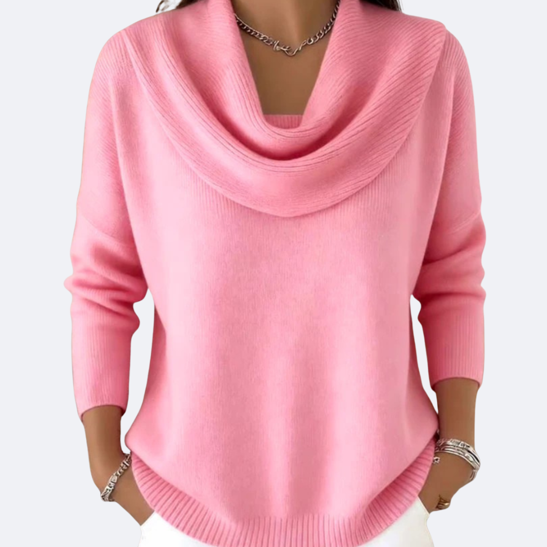 Elmont | Ribbed Ruffle-Neck Sweater