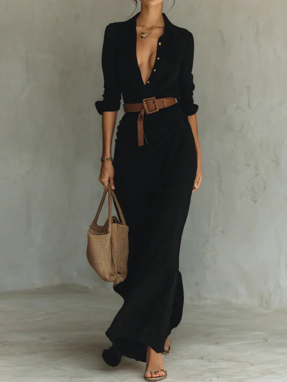 M&H | Belted Maxi Dress