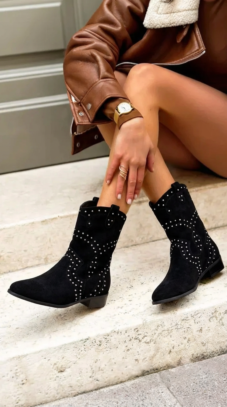 Elmont | Studded Cowboy Boots