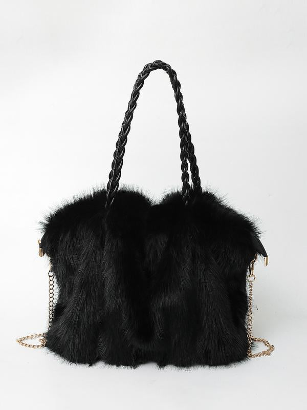 Elmont | Plush Velvet Shoulder Tote