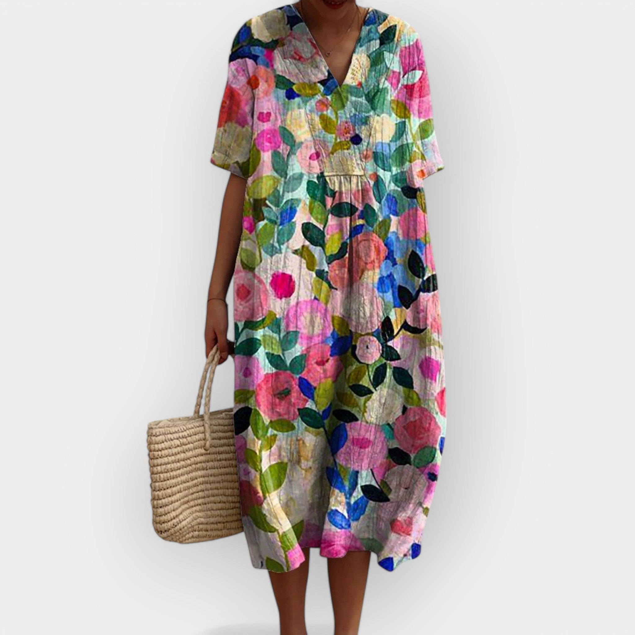 Monica | Floral Breathable Cotton Sundress