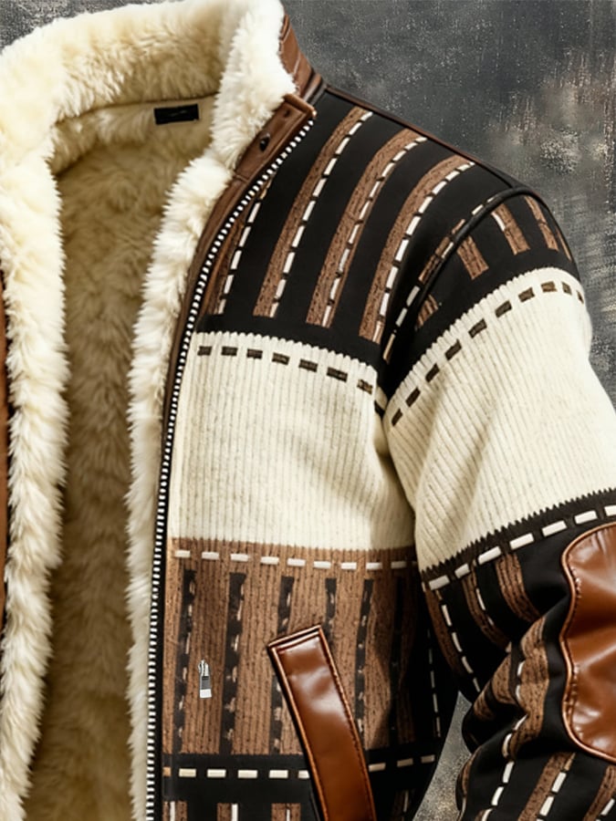 Elmont | Men's Colour-Block Patchwork Jacket