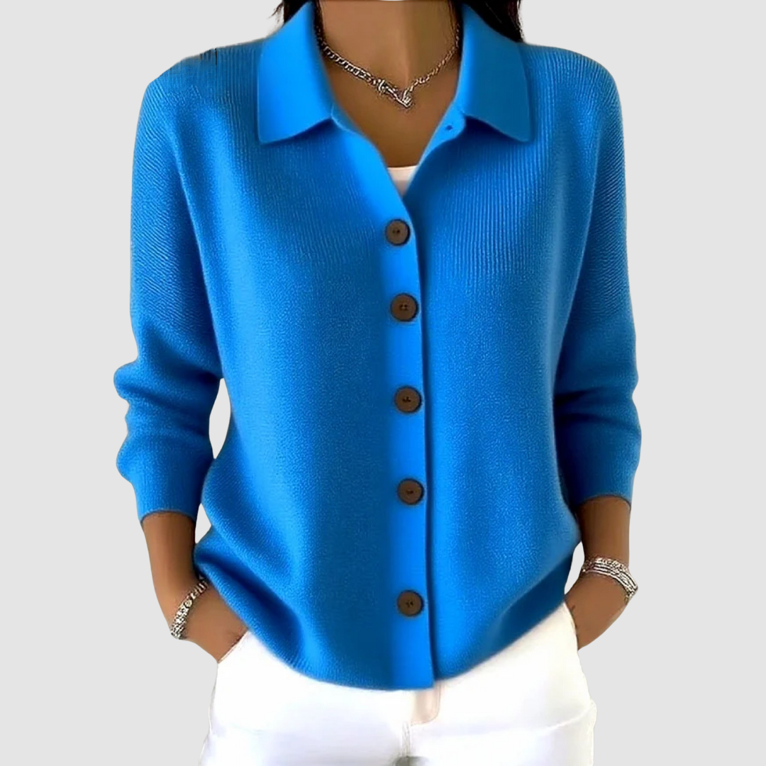 Elmont | Button-Front Collared Knit Cardigan