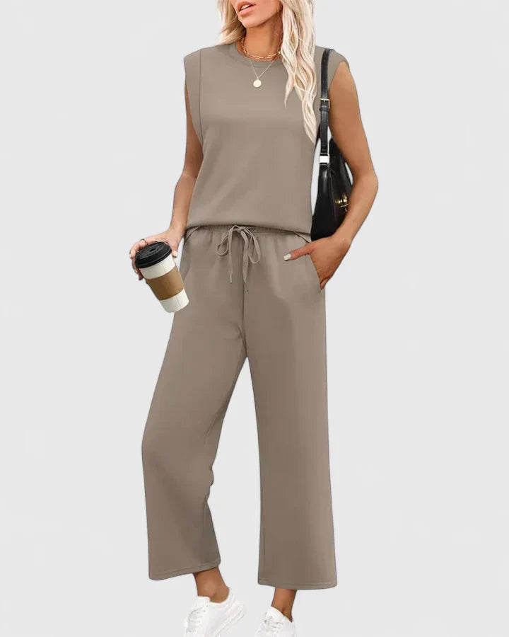 M&H | Two-Piece Set with Wide-Leg Pants