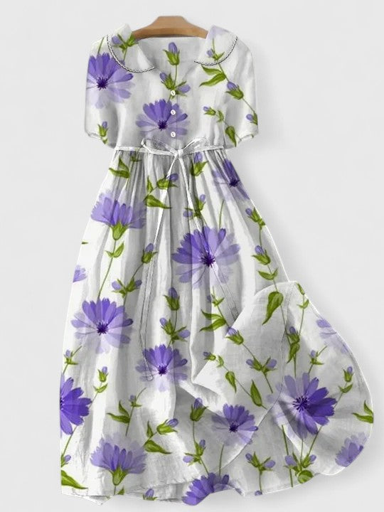 M&H | Lace-Up Waist Midi Dress