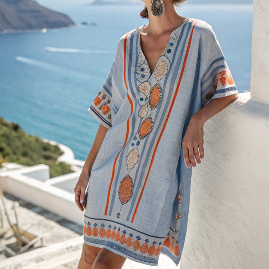 M&H | Tunic Dress with Striped Pockets