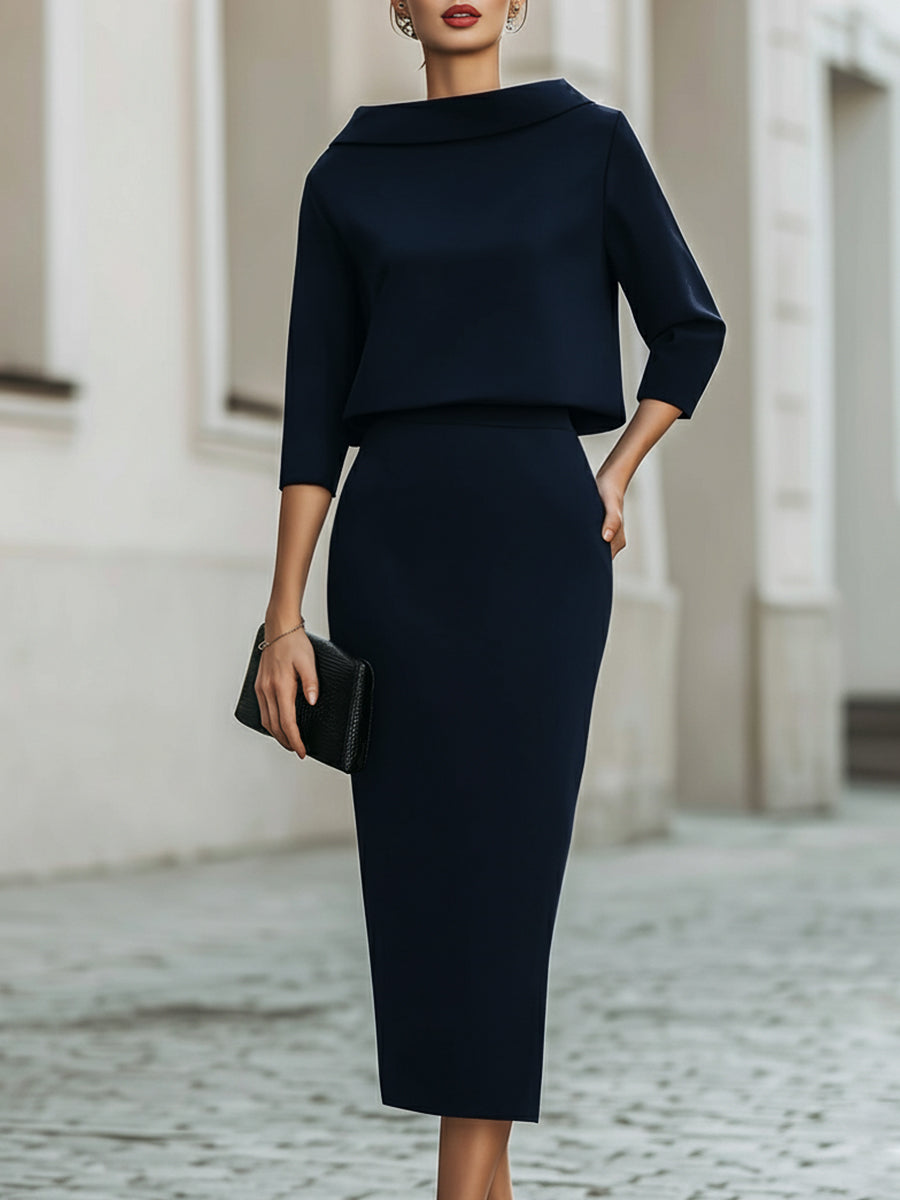 M&H | Structured Two-Piece Midi Dress