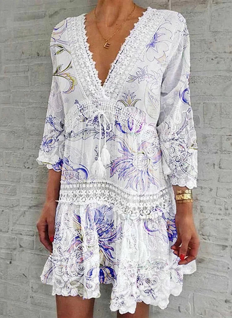 M&H | Embroidered Floral Mini Dress