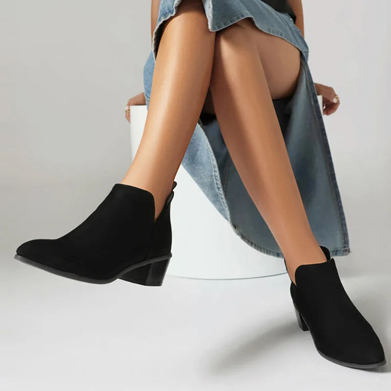 Elmont | Leopard Print Pointed-Toe Ankle Boots