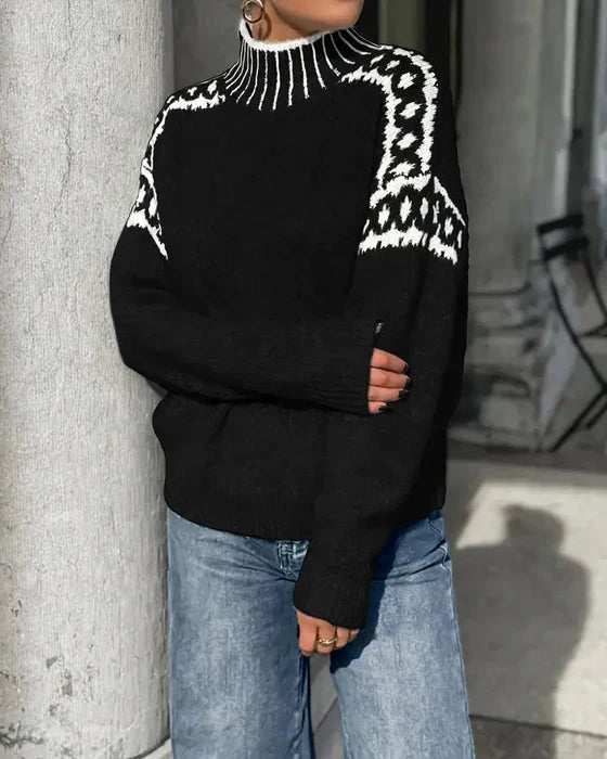 Elmont | High-Neck Wool-Blend Fair Isle Sweater