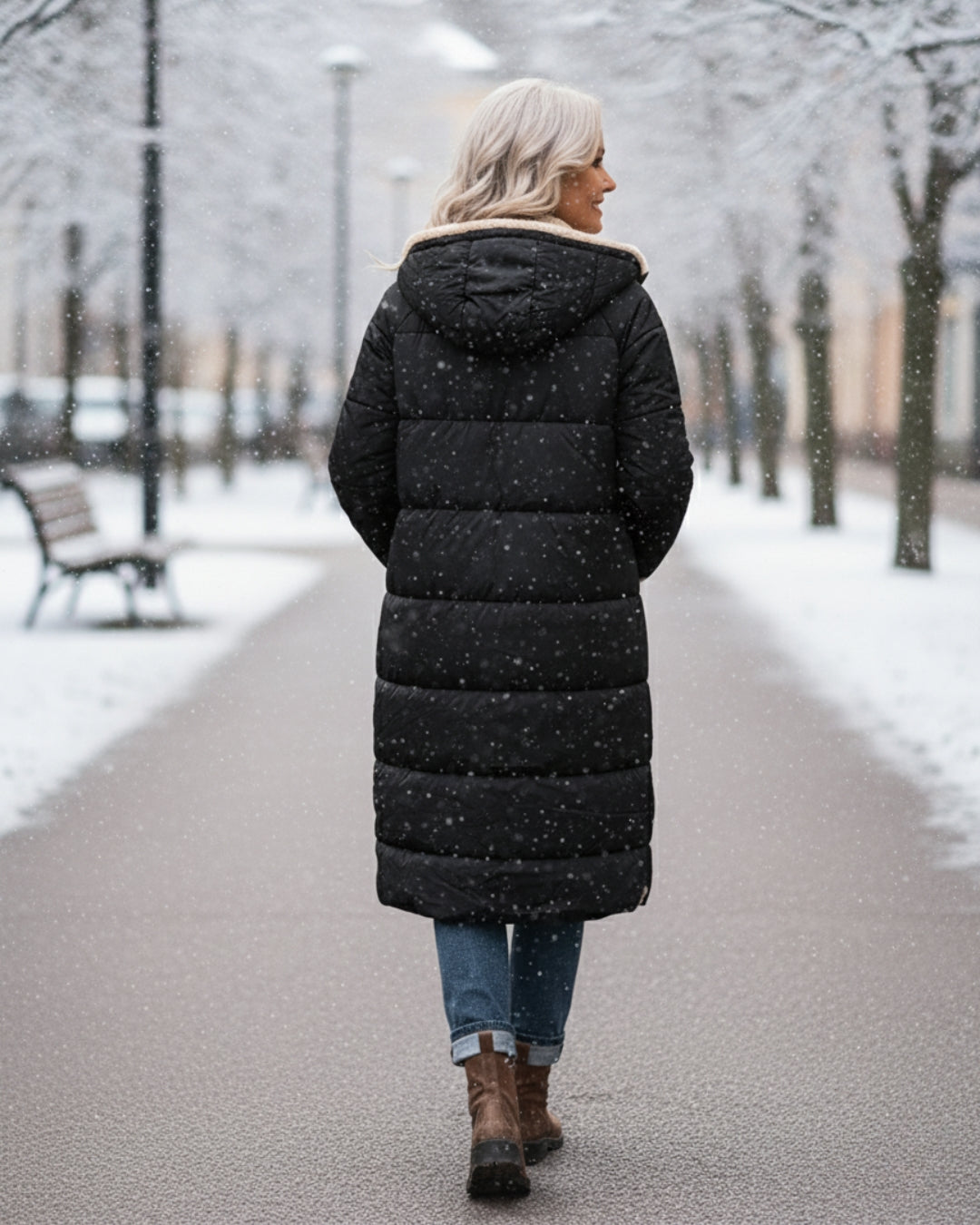 Elmont | Reversible Quilted Sherpa Coat