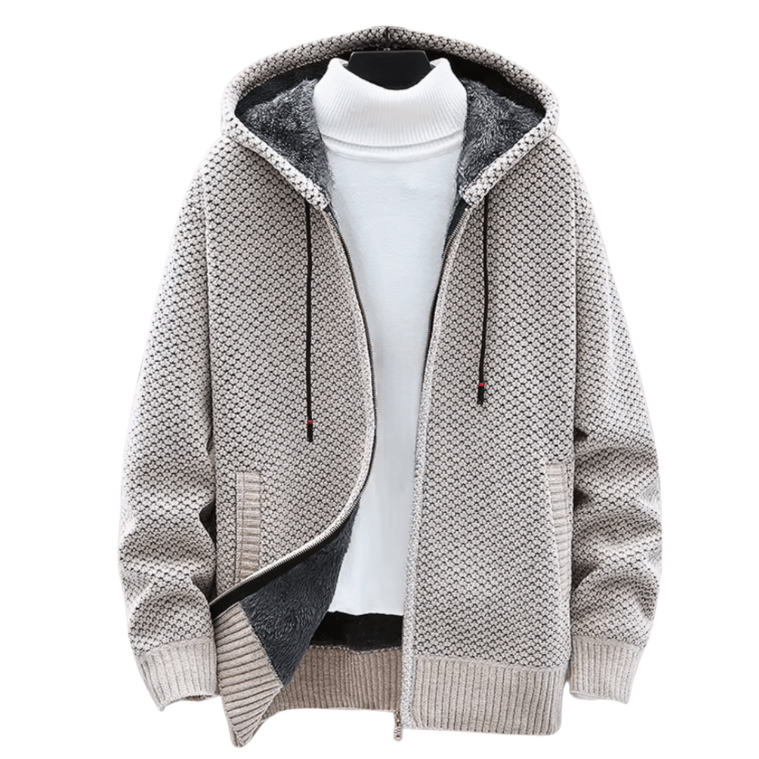 Elmont | Fleece-Lined Knit Full-Zip Hoodie