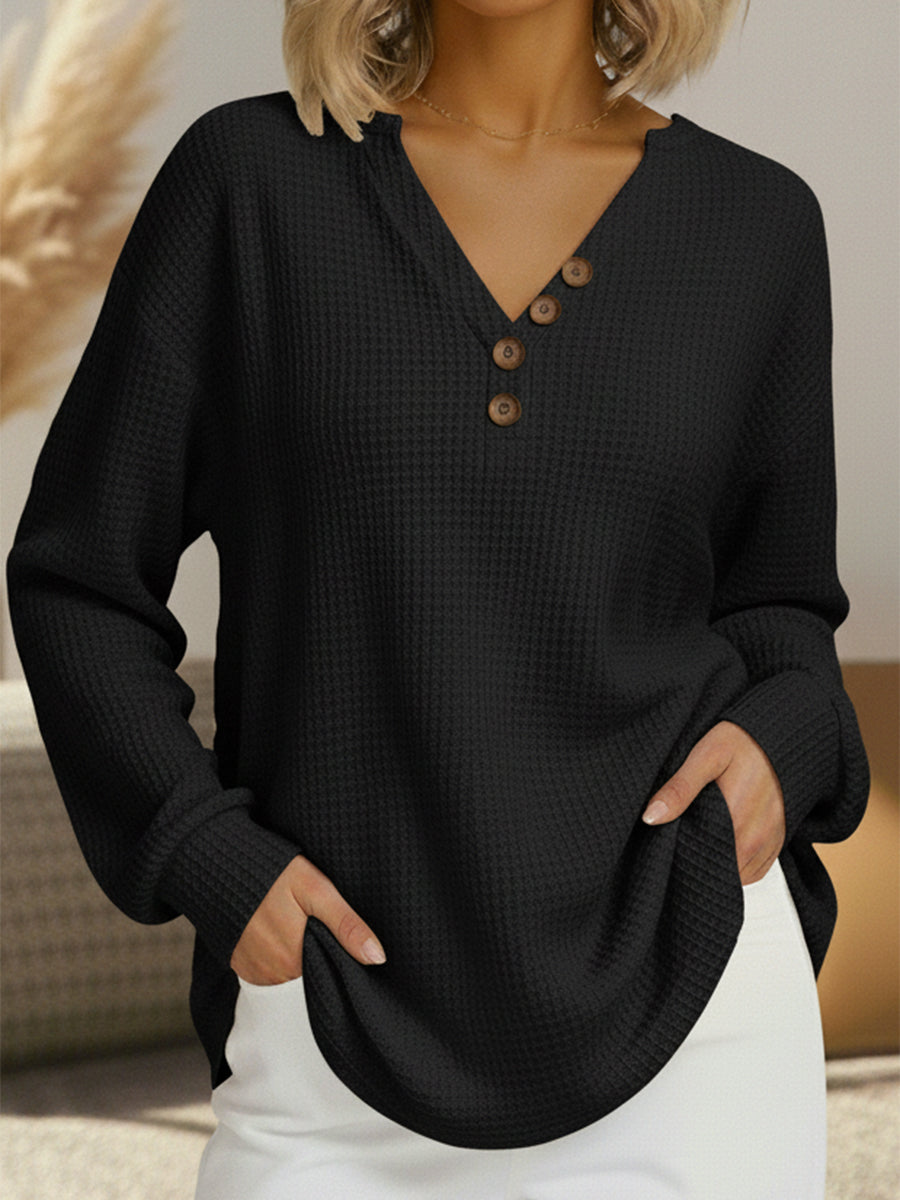 Elmont | Double-Layer Waffle Knit Sweater