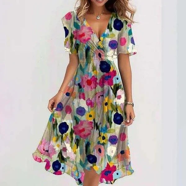 Maya | Floral Wrap Midi Dress