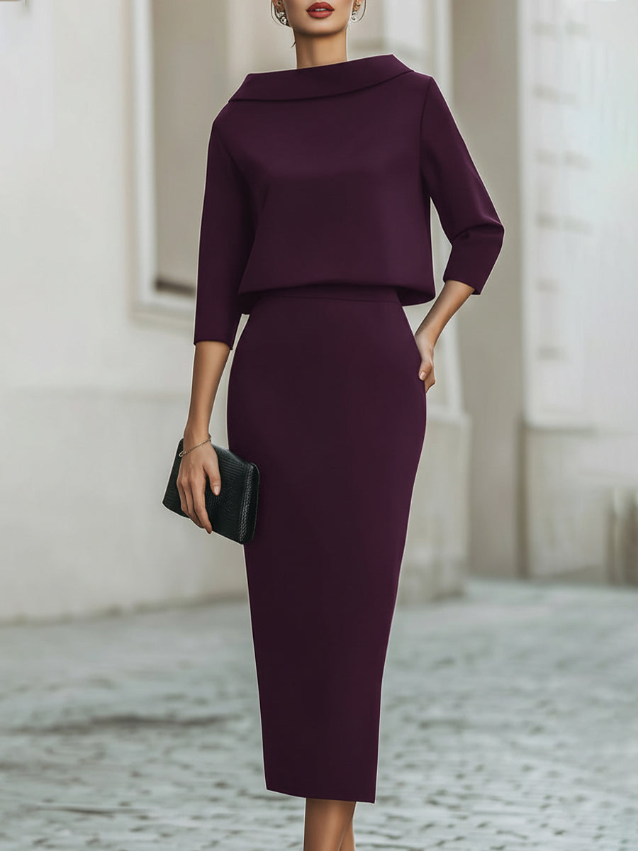 M&H | Structured Two-Piece Midi Dress