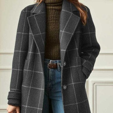 Elmont | Checked Wool Coat