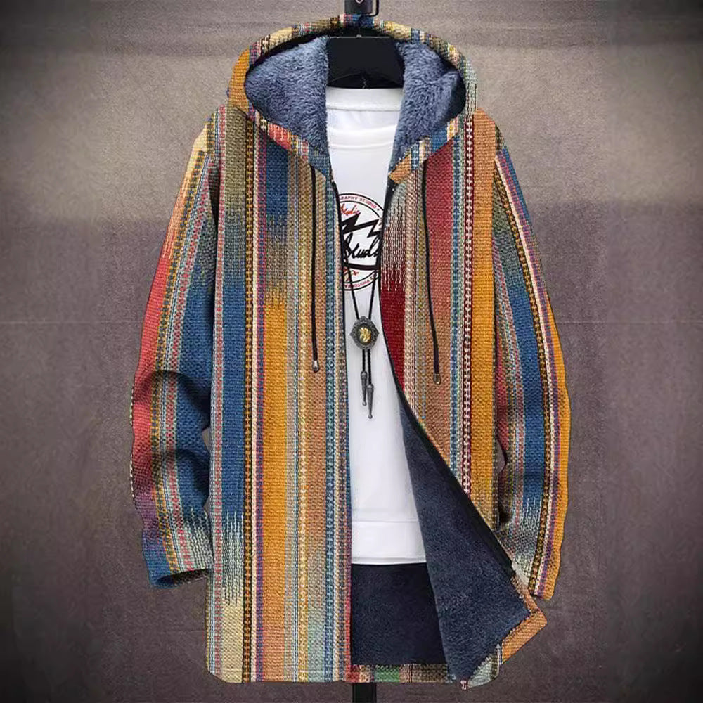 Elmont | Patterned Zip-Up Cardigan