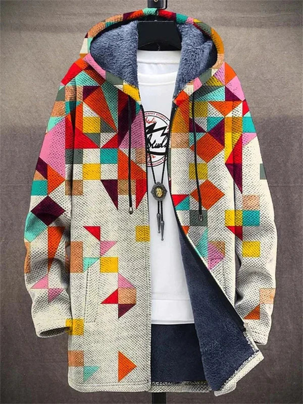 Elmont | Patterned Zip-Up Cardigan