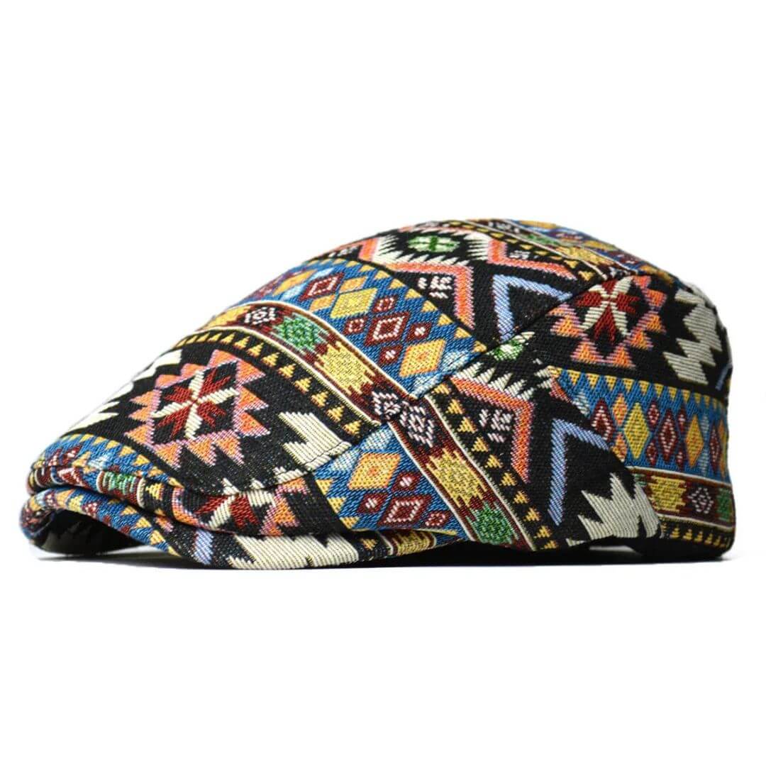 Elmont | Patterned Flat Cap