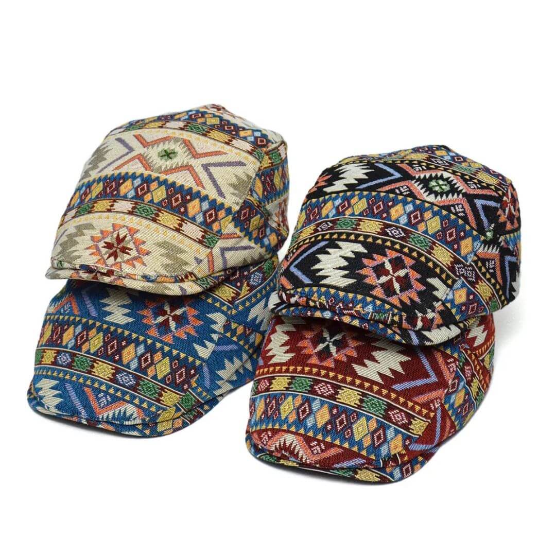 Elmont | Patterned Flat Cap