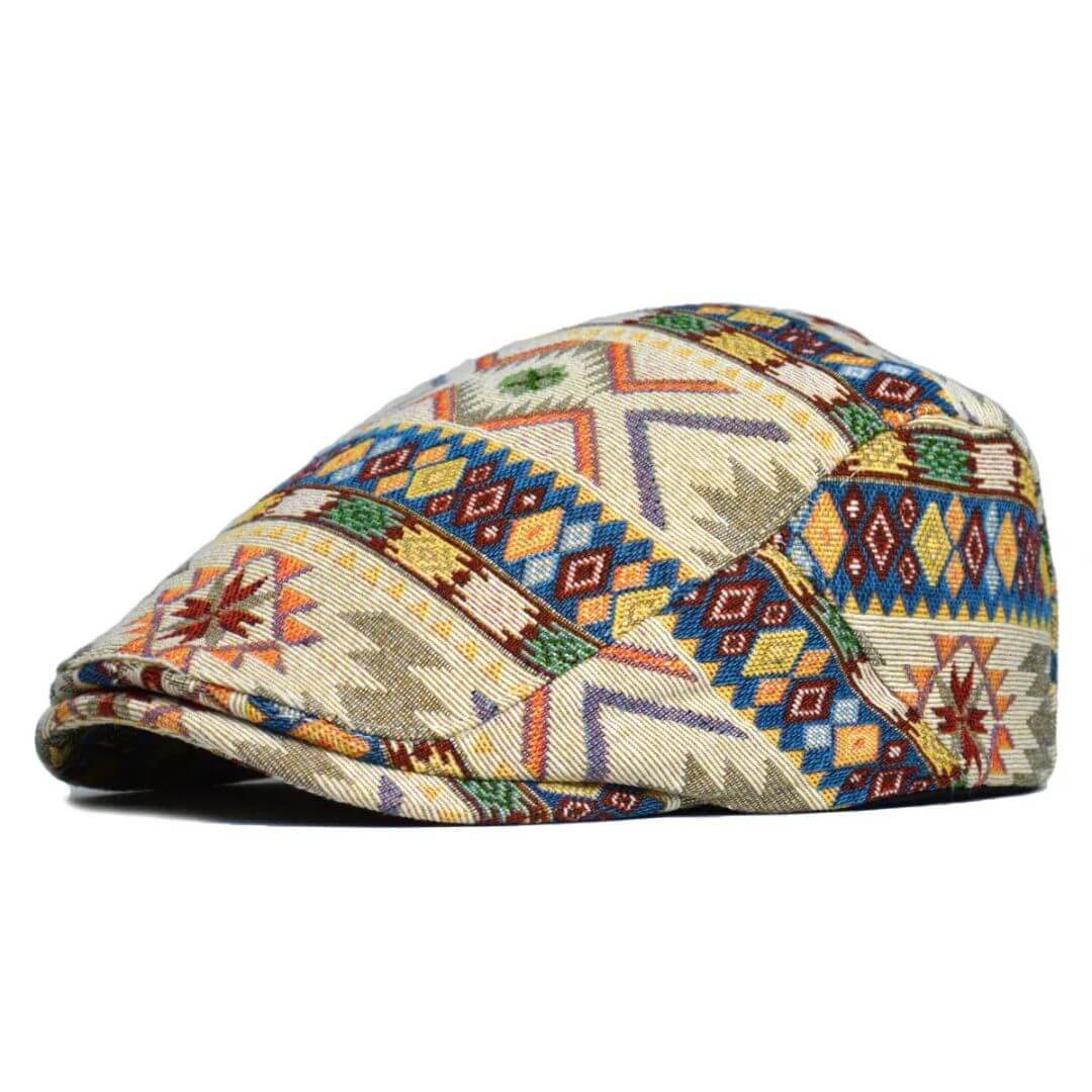 Elmont | Patterned Flat Cap