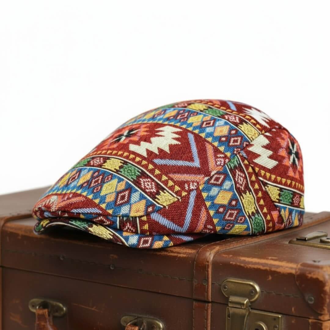 Elmont | Patterned Flat Cap