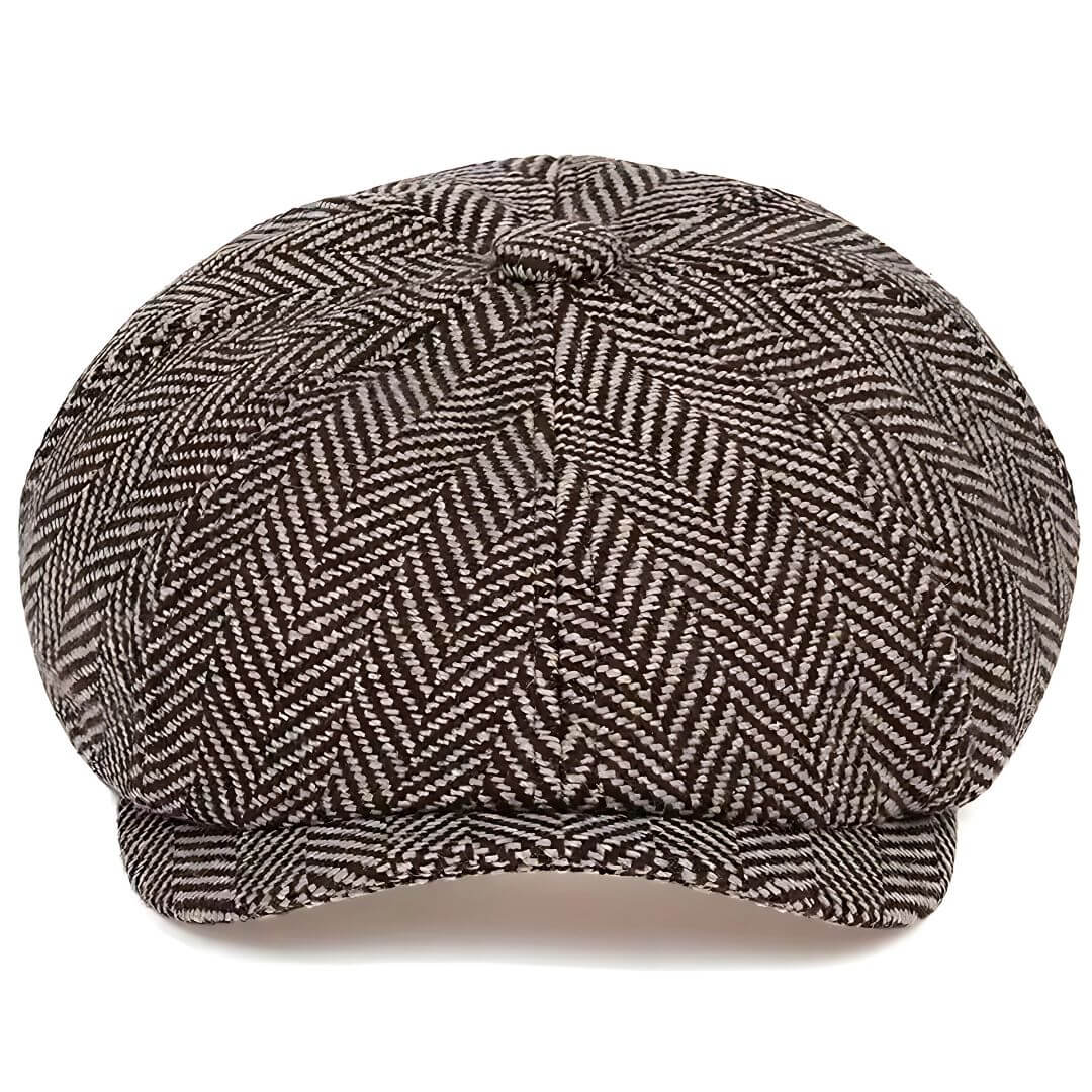 Elmont | Herringbone Wool-Blend Newsboy Cap