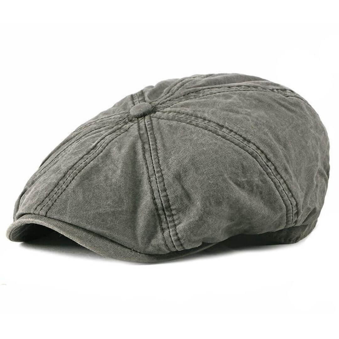 Elmont | Washed Cotton Newsboy Cap